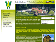 Tablet Screenshot of hotel-studenec.com